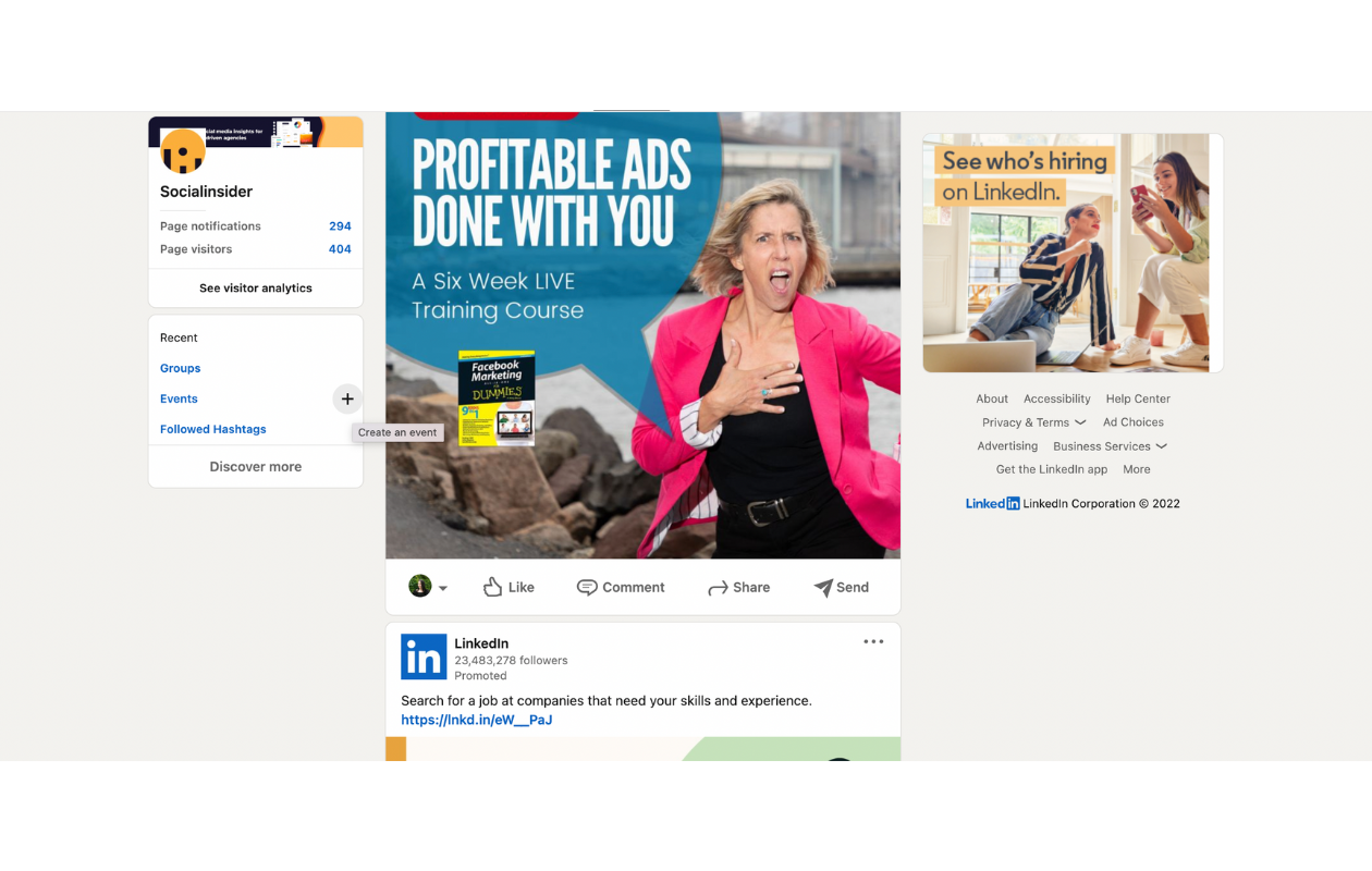 13 funciones de marketing de LinkedIn para utilizar en 2022| Socialinsider