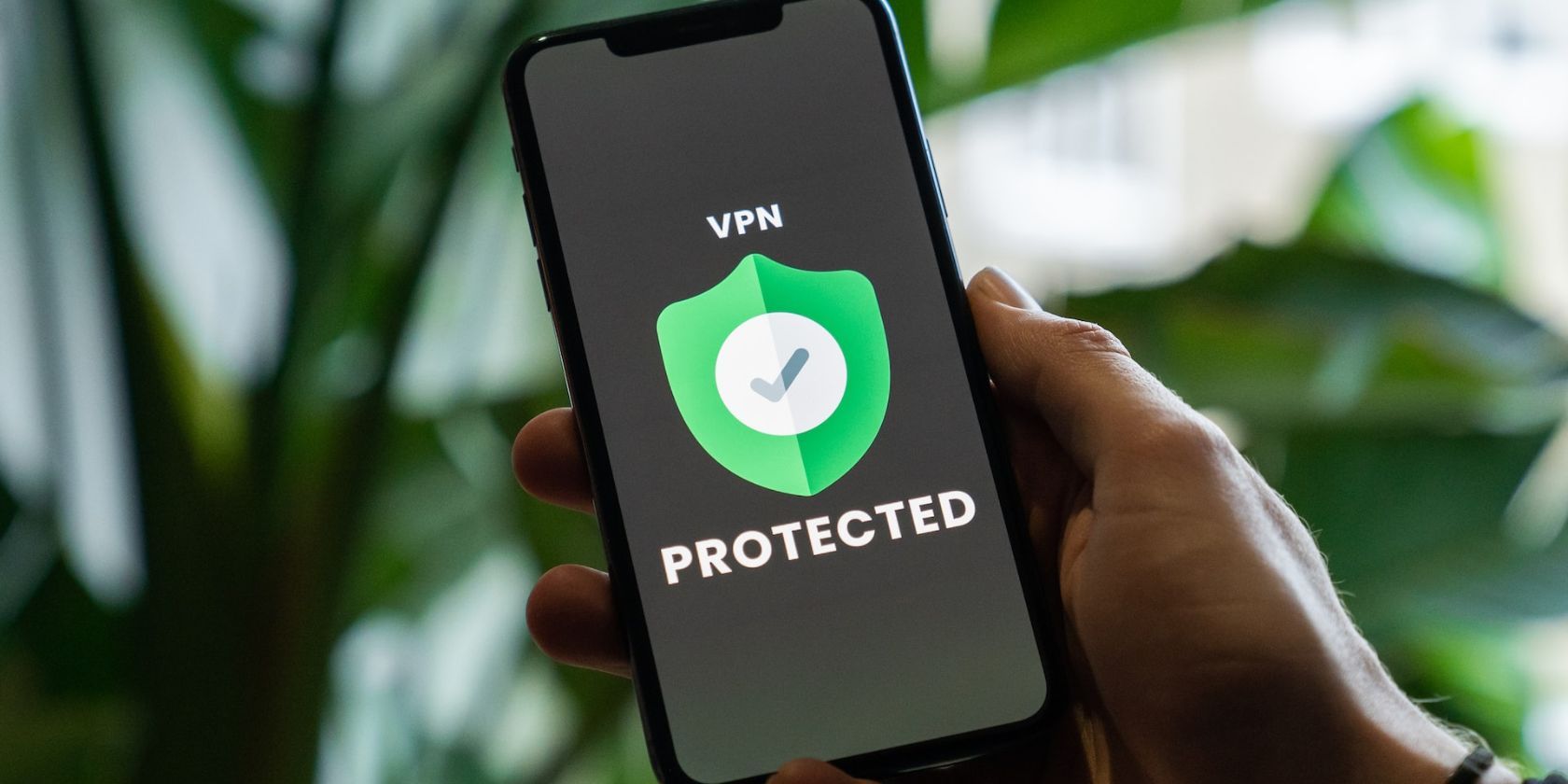 The phone is protected by a VPN