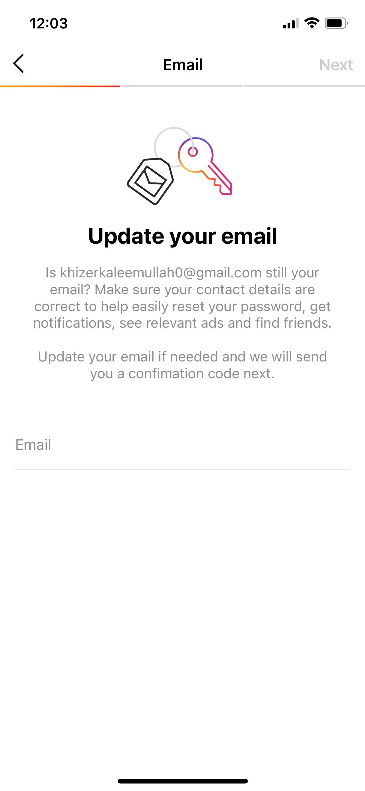 Jak przeprowadzić kontrolę bezpieczeństwa na Instagramie Update your email on instagram