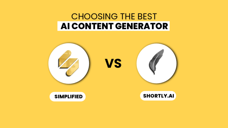 Choosing the best AI content generator: simplified (free forever) vs short AI ($780 annual fee)