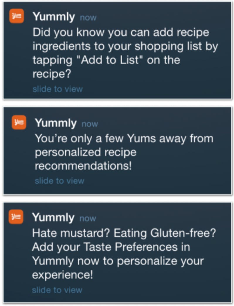 10 przykładów powiadomień, które ponownie zaangażują użytkowników Twojej aplikacji Yummly