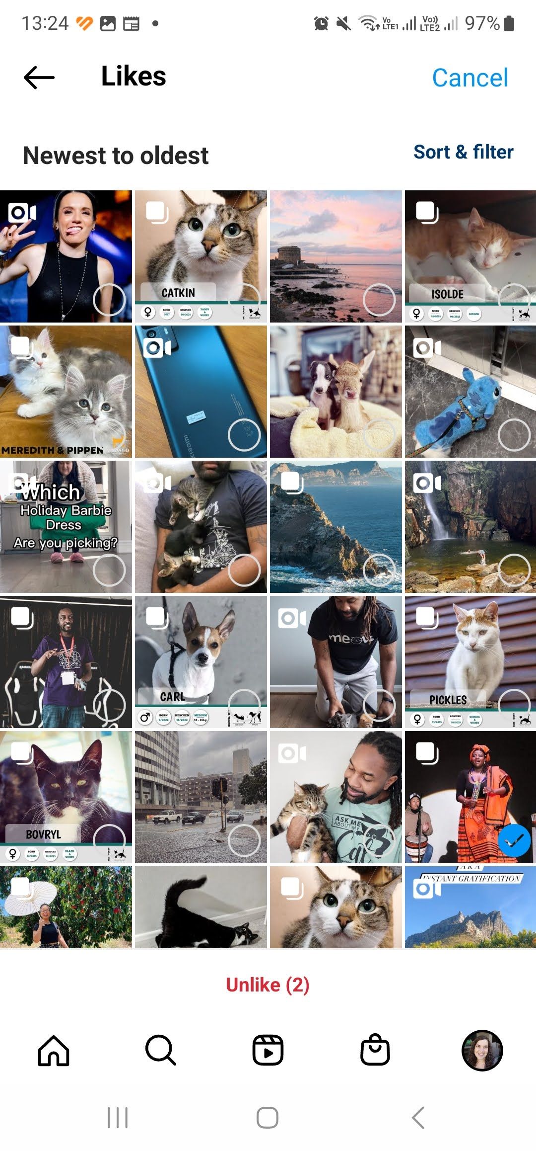 Jak usunąć polubienia na Instagramie Bulk unlike posts on instagram