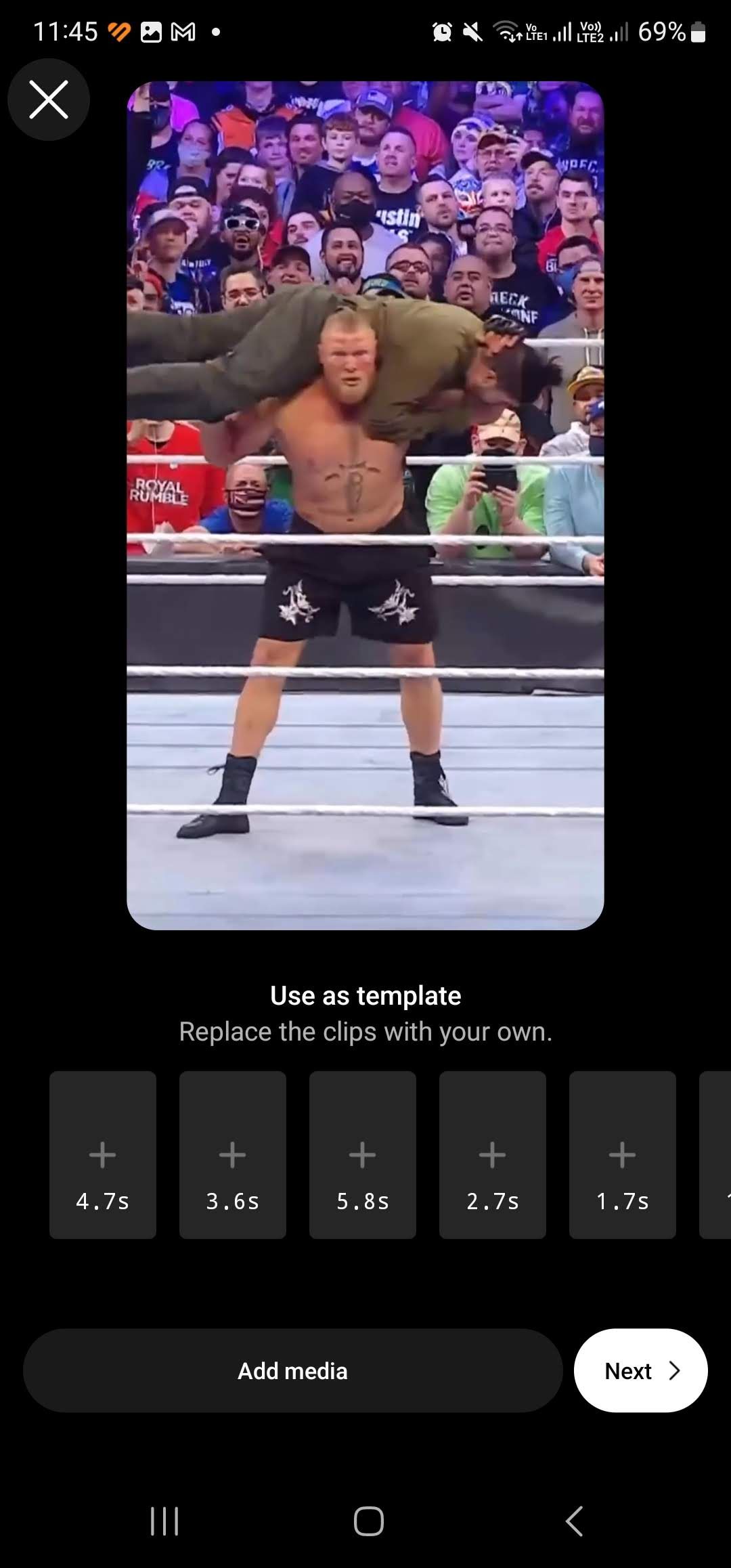 Jak stworzyć podsumowanie 2022 roku na Instagramie Editing template clips on instagram