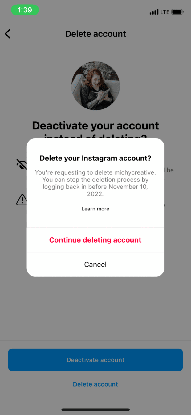 Cómo eliminar una cuenta en Instagram (La manera fácil)