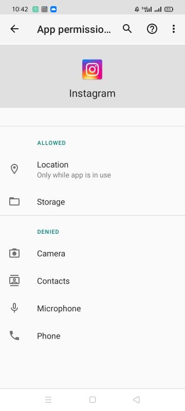 Jak ukryć swoją lokalizację w postach na Instagramie Allowed and denied permissions for instagram app