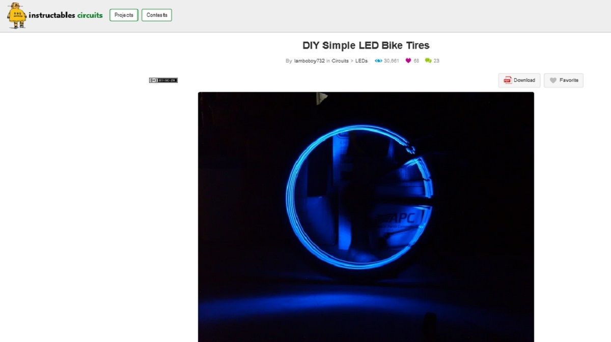 8 niesamowitych pomysłów na majsterkowanie, które rozbawią Twoich obserwujących na TikToku i Instagramie Screen grab diy simple led bike tires