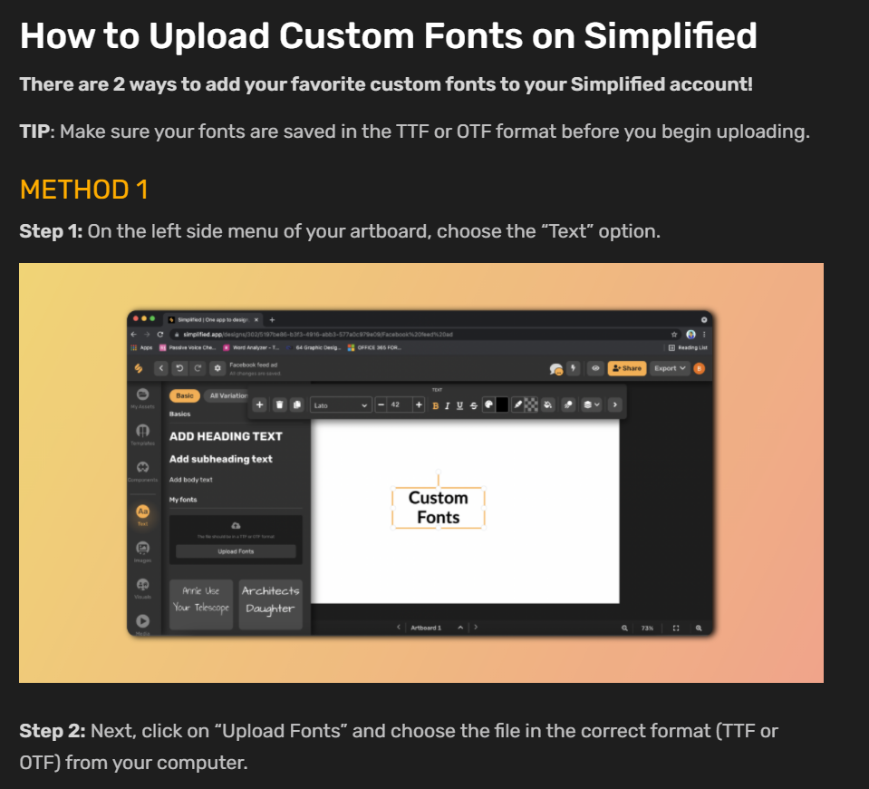 4 składniki skutecznych podtytułów (5 przykładów + darmowe narzędzie) Simplified bog how to upload custom fonts