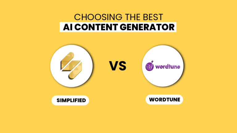 Die Wahl des besten AI-Textgenerators: Simplified (kostenlos für immer) vs. Wordtune ($119,88 Jahresgebühr)