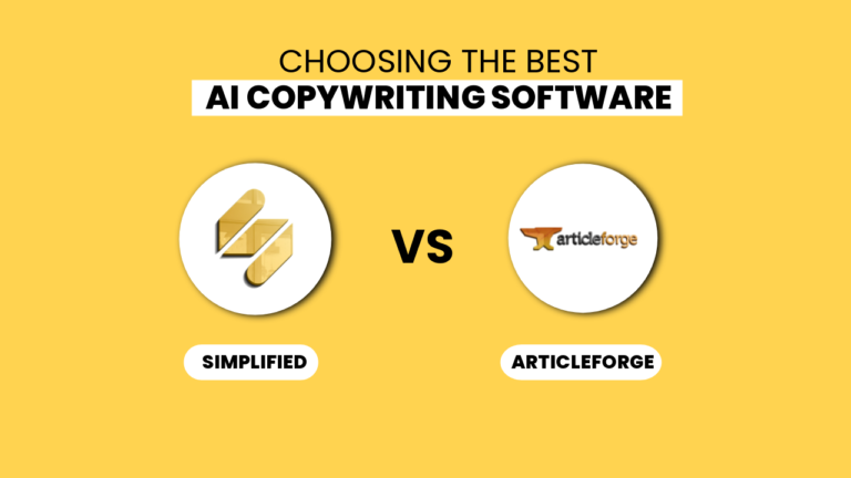 Cómo elegir el mejor software de redacción basado en IA: Simplified (gratis para siempre) vs ArticleForge (324 $ de cuota anual)