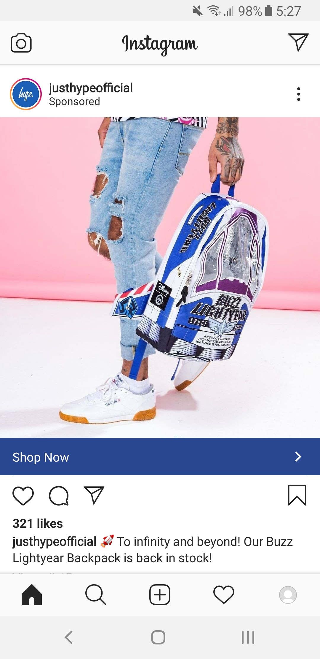 Sponsored post on Instagram