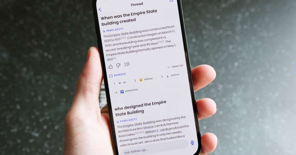This is my favorite ChatGPT iPhone App, Perplexity AI